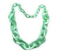KTREZ Lunga collana acrilica esagerata personalità femminile retrò resina plastica maglione catena colori moda gioielli acrilici, Acrilico