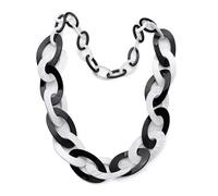 KTREZ Lunga collana acrilica esagerata personalità femminile retrò resina plastica maglione catena colori moda gioielli acrilici, Acrilico