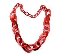 KTREZ Lunga collana acrilica esagerata personalità femminile retrò resina plastica maglione catena colori moda gioielli acrilici, Acrilico