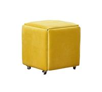 KTREZ Pouf 5 in 1 sgabello moderno a cubo poggiapiedi impilabile per cambio di scarpe sgabello multifunzionale piccolo sgabello pieghevole a cubo tavolo tavolino da caffè soggiorno divano sgabello