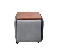 KTREZ Pouf moderno a cubo, sgabello da cambio per scarpe impilabile 5 in 1, pouf multifunzionale piccolo sedile pieghevole, tavolino da caffè, tavolino da salotto, sgabello, tecnico, S