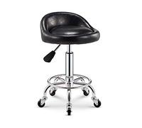 Ktrezs Altezza Regolabile Rolling Salon Sedia Girevole Sgabello Ergonomica Idraulica Con Ruote Dello Schienale Per Tattoo Massage Facial Spa Manicure Dentist Clinic black