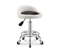 Ktrezs Altezza Regolabile Rolling Salon Sedia Girevole Sgabello Ergonomica Idraulica Con Ruote Dello Schienale Per Tattoo Massage Facial Spa Manicure Dentist Clinic White black