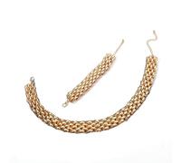 Ktrezs Collana di ritaglio a catena grossa a catena esagerata Collana hip hop più ampia di braccialette minimalista personalizzata regolabile per donne e ragazze gold