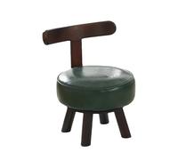 Ktrezs Piede Sgabello Rotondo Pouf Ottoman, Impermeabile Poggiapiedi In Pelle Con Gambe In Legno Antiscivolo, Piccoli Ottomani Foolstol, Divano Poggiapiedi Step Sgabello Pe D