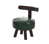 Ktrezs Piede Sgabello Rotondo Pouf Ottoman, Impermeabile Poggiapiedi In Pelle Con Gambe In Legno Antiscivolo, Piccoli Ottomani Foolstol, Divano Poggiapiedi Step Sgabello Pe C