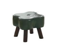 Ktrezs Piede Sgabello Rotondo Pouf Ottoman, Impermeabile Poggiapiedi In Pelle Con Gambe In Legno Antiscivolo, Piccoli Ottomani Foolstol, Divano Poggiapiedi Step Sgabello Pe B