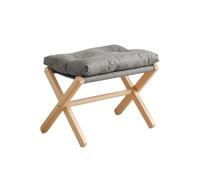 Ktrezs Pieno Pieghevole Resto Per Il Divano, Sgabello Imbottito Con Spesso Cuscino Di Cotone, Piccolo Poggiapiedi Pouf Pieghevole Con Gambe X, Sotto La Scrivania Sgabello D grey