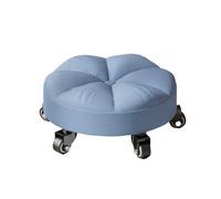 Ktrezs Sedia Girevole 360 ° Sgabello Basso, Rolling Roller Short Sgabello Piccolo Sgabello In Similpelle Stile Facile Mobilità E Lavoro Conveniente, 14cm Altezza-peso Capac Blue