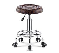 Ktrezs Sedia Girevole Sgabello Regolabile Altezza,Medical Clinic Tattoo Spa Salon Sgabello Con Ruote Heavy Duty Hydraulic Rolling Metal Stool Per Cucina,Salon,Bar,Ufficio,M brown