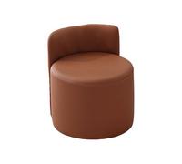 Ktrezs Sgabello Rotondo In Pelle PU Con Schienale,Telaio In Legno Massiccio 34 * 35 * 40 Cm,Sedile Di Spugna Ad Alta Densità, Piedi Non Slittati,Colori Multipli brown