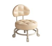 Ktrezs Spessore Rotondo Cuscino Basso Sgabello Di Rotolamento, Sedia Mobile Dello Sgabello Della Ruota, Sgabello Ergonomico Senza Braccio Della Puleggia Per Pavimento Seam khaki