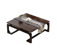 Ktrezs Tavolo In Bambù Quadrato In Legno Massimo, Tavolo Da Tè Al Pavimento Giapponese Tavolo Da Studio Di Studio, Tavolo Da Tavolo Per Computer, Tavolo a Bassa Gamba In Le brown-68cm