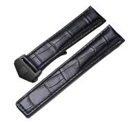 KTRSAVSSA Cinturino in pelle da 19 mm, 20 mm e 22 mm compatibile con orologio Tag Heuer Carrera Monaco, cinturino for orologio da polso nero e marrone.(Black-black,20mm)