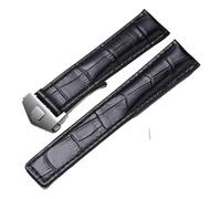 KTRSAVSSA Cinturino In Pelle Da 20 Mm, 22 Mm E 24 Mm Compatibile Con Tag Heuer Carrera Monaco, Cinturino Nero E Marrone For Orologio Da Polso.(Black-silver,20mm)