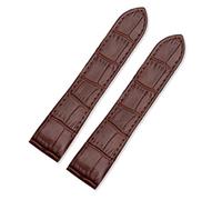 KTRSAVSSA Cinturino in pelle impermeabile compatibile con Cartier Santos 100 da uomo e da donna con fibbia pieghevole, 20 mm e 23 mm.(Brown-No buckle,20mm)