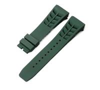 KTRSAVSSA Cinturino in silicone morbido compatibile con Richard Mille RM53/055/011/050, cinturino in gomma impermeabile e antisudore da uomo, 25 mm, accessori for orologi(Green no buckle)