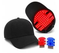 KTS Cuffia per la crescita dei capelli, 70 x 630 nm luce rossa e 70 x 470 nm luce blu per donne e uomini, cappello per il trattamento della perdita dei capelli per diradamento dei capelli, tappo per