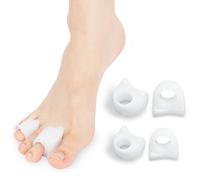 KTSAY Distanziatori per dita dei piedi per donne e uomini, 4 separatori in gel con 2 misure per dita a martello, dita sovrapposte, correzione dell'alluce valgo morbido e confortevole, per alleviare il