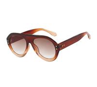 KTUCN Occhiali da sole alla moda per esterni, ideali per la guida, con protezione UV400, colore marrone tè, BH0