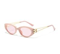 KTUCN Occhiali da sole da donna Cat Eye, design a forma di tempio cavo, alla