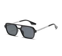 KTUCN Occhiali da sole da donna Retro Double Bridges, alla moda, con lenti sfumate rosa, modello Hollow Leopar di tendenza.