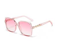 KTUCN Occhiali da sole oversize neri da donna, montatura grande, occhiali da sole colorati, sfumati, unisex, alla moda, hip hop, UV400, rosa, 146 mm