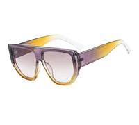 KTUCN Occhiali da sole oversize retrò da uomo, alla moda, con sfumature nere sfumate, protezione UV400, occhiali da sole di te