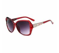 KTUCN Occhiali da sole quadrati alla moda da donna, grandi occhiali da sole viola, con lenti a specchio, altezza 0,5 cm, champagne