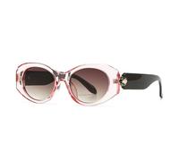 KTUCN Occhiali da sole retrò da donna, alla moda, con montatura a forma di occhio di gatto, sfumati, casual, da viaggio, con protezione solare, rosa, BH01