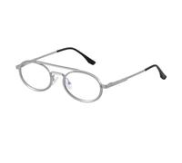 KTUCN Occhiali da sole retrò da uomo Steampunk con montatura ovale in metallo anti UV400, occhiali da sole con oculare, accessori da viaggio estivi, 8, BH01
