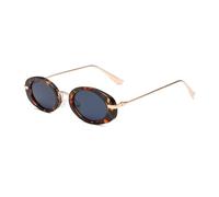 KTUCN Occhiali da sole rotondi in metallo retrò da donna, design elegante, anti UV, occhiali da sole da spiaggia, multicolore, 6, BH01