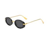 KTUCN Occhiali da sole rotondi in metallo retrò da donna, design elegante, anti UV, occhiali da sole da spiaggia, multicolore, 3, BH01