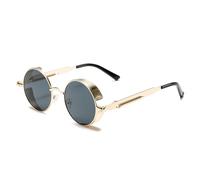 KTUCN Occhiali da sole rotondi punk da uomo, moda vintage, multicolore, sfumati, occhiali da sole alla moda, classici, 2, BH01