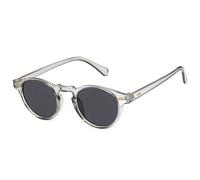 KTUCN Occhiali da sole rotondi retrò, occhiali da sole alla moda per uomo e donna, occhiali da sole di tendenza, grigi, come d