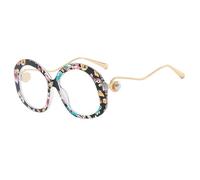 KTUCN Occhiali da sole rotondi vintage da donna, montature per occhiali con design di perle, UV400, montatura per occhiali da