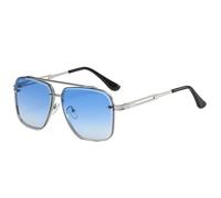 KTUCN Occhiali da sole vintage con montatura in metallo sfumato, classici da viaggio, protezione UV400, per donne e uomini, ta