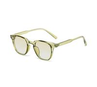 KTUCN Occhiali da sole vintage da donna, rotondi, da uomo, retrò, alla moda, neri, con rivetti, da guida, punk, con protezione UV400, verde, BH01