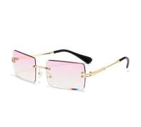 KTUCN Occhiali da sole vintage per donna, uomo, occhiali da sole rettangolar