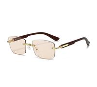 KTUCN Occhiali da sole vintage per donna, uomo, occhiali da sole rettangolar