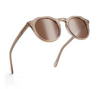 KTUCN Occhiali da sole vintage polarizzati in acetato 2025 da donna e da uomo, rotondi retrò, UV400, 005, HFA, 001