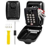 KTUEOV Cassetta di Sicurezza per Chiavi Esterno Muro Key Box con 12 Cifre | Robusta Cassaforte per Chiavi con Codice Grande Capacità Impermeabile Codice di Reset Cassetta Portachiavi per Ufficio/Garage