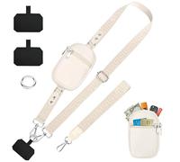 KTUEOV Cordino per Cellulare, Universale Laccio Telefono da Collo con Tasca Regolabile Tracolla per Cellulare Cordino Telefono da Polso con 2 Toppa Cinturino per Tutti Gli Smartphones