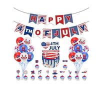 KTUXZCI Festeggia il 4 luglio con decorazioni a forma di bandiera e | il tuo patriottismo e aggiungi un tocco festivo. Decorazioni per matrimoni, eventi, palloncini, feste, bandiere.