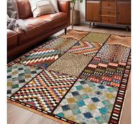 KTYUTJDH Tappeti, con motivo leopardato moderno e colorato, multicolore, quadrata 180 x 180 cm, Tappeto Salotto Moderno Pelo Corto Lavabile, Tappeto sotto il tavolo da cucina,