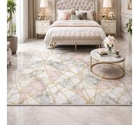 KTYUTJDH Tappeti,Geometrico Moderno Giallo Bianco Grigio Rosa,Rosa, Rectangular 200 x 300 cm, Grandi Soggiorno Decorazione Casa, Tappeto Moderno Salotto Camera da Letto,