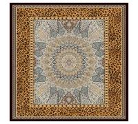 KTYUTJDH Tappeti, motivo vintage verde acqua e giallo, multicolore, quadrato 180 x 180 cm, Tappeto Salotto Moderno Pelo Corto Lavabile, Tappeto sotto il tavolo da cucina,