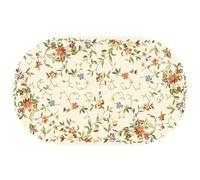 KTYUTJDH Tappeti,Rosso Arancione Verde Fattoria Floreale Moderno Crema, Multicolore, Ovale 180 x 200 cm, Tappeto Salotto Grandi Design Moderno Camera da Letto Lavabile Antiscivolo,