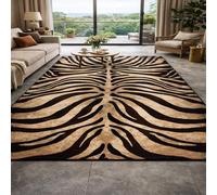 KTYUTJDH Tappeti,Stampa animale moderna beige nera, Rectangular 160 x 220 cm, Tappeto Salotto Moderno Lavabile, Moderni Soggiorno, Camera da Letto, Pranzo,