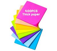 KU 8 Pack Notes Sticky Colorati per Etichettare Foglietti Adesivi Riadesivi 76 x 76 mm, Facili da Scrivere per Riunioni Scolastiche in Ufficio a Casa (50 Fogli/Blocco)